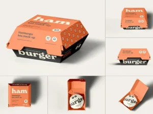hamburger box mockup