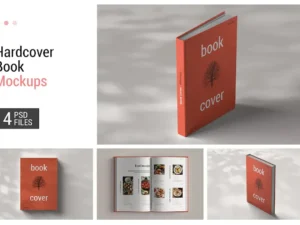 hard cover vertical book mockup 5