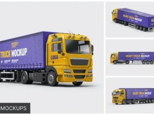 heavy truck mockup set 5