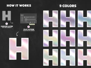 holographic photoshop action 4
