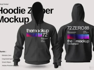 hoodie zipper mockup 1