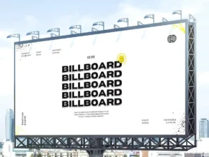 horizontal advertising billboard mockup