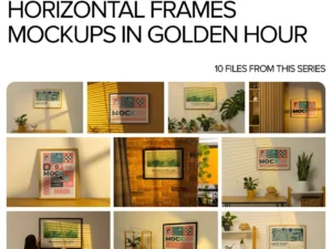 horizontal frames mockups in golden hour 21