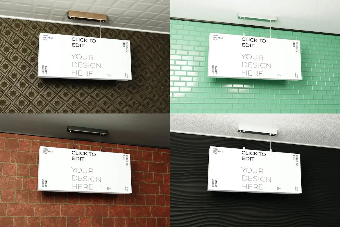 Horizontal Signboard Mockup