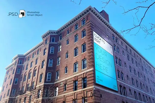 Huge Billboard Building Mockup