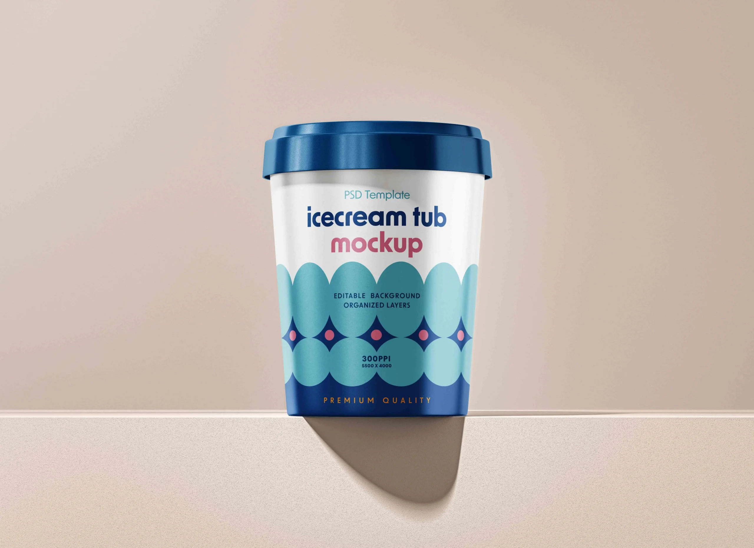Ice Cream Tub Mockup Set 4 ice cream tub mockup set 2