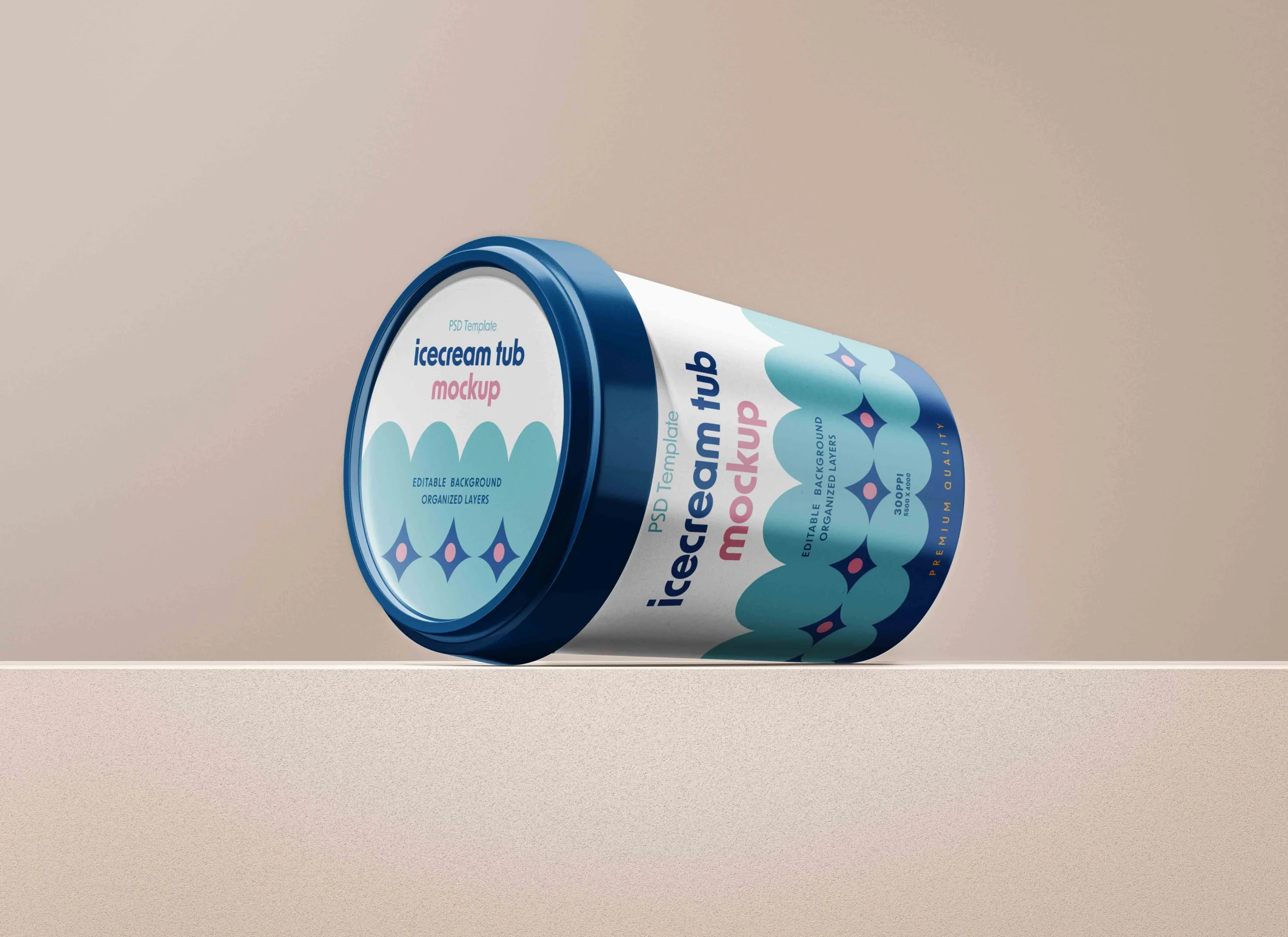 Ice Cream Tub Mockup Set 5 ice cream tub mockup set 5