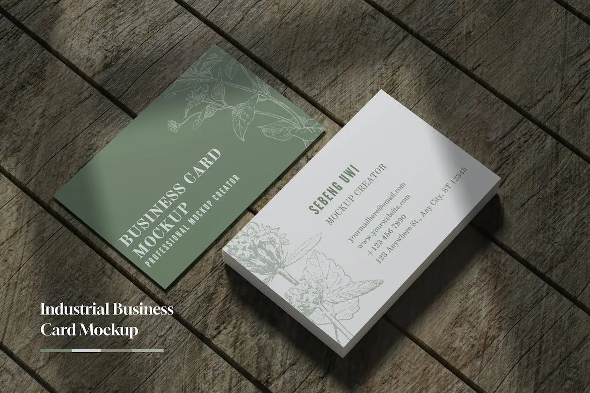 Industrial Business Card Mockup