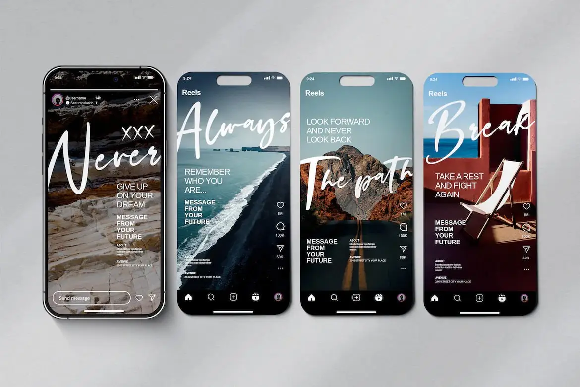 Instagram Reels Iphone 14 Pro Mockup