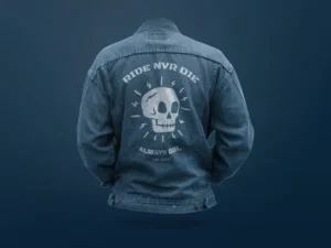 jeans jacket trucker mockup