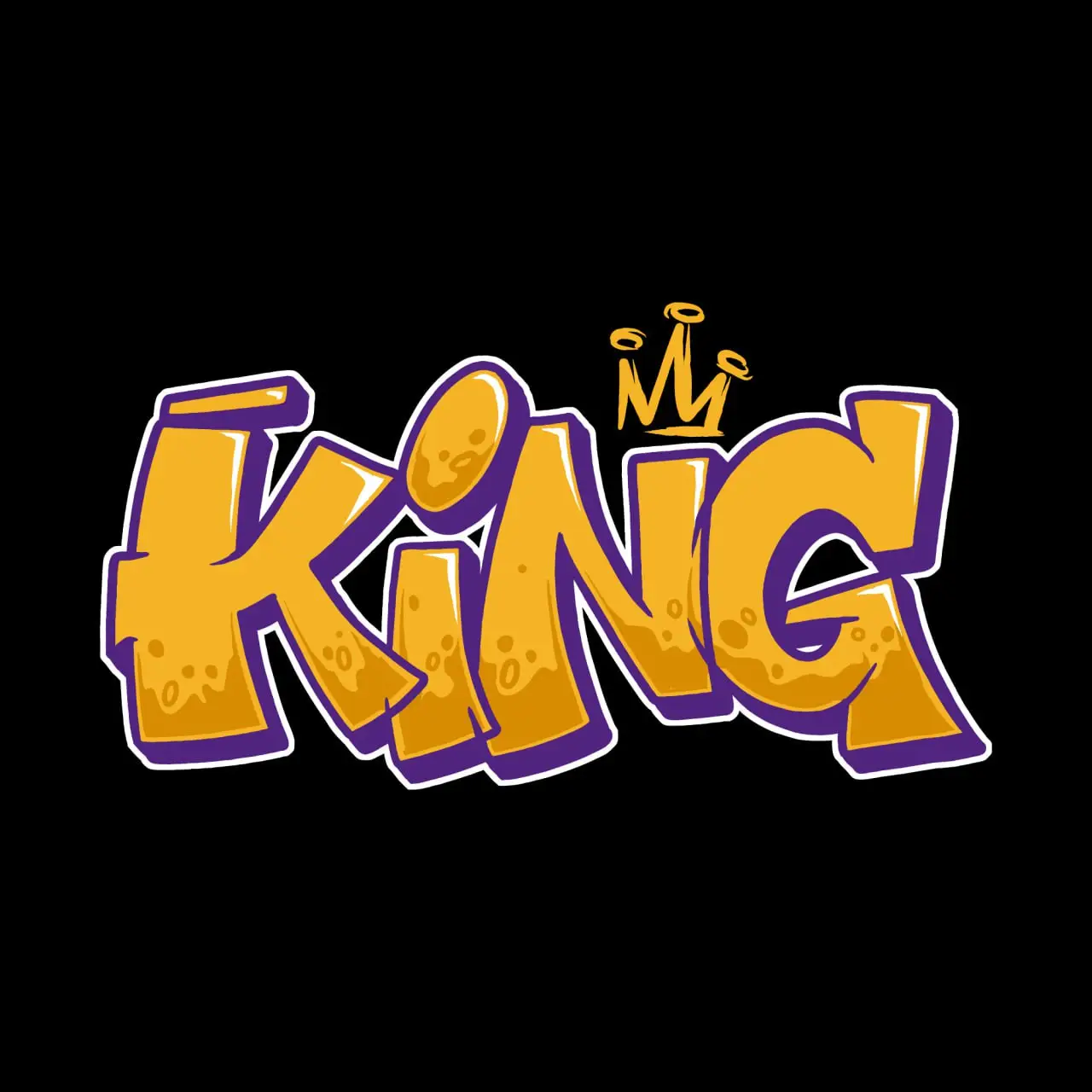 King Typography Graffity Vector Logo Illustration