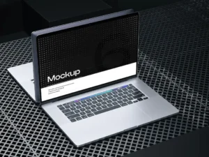 laptop mockup dark scenes