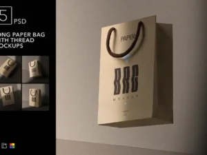 long paper bag with thread mockups 6
