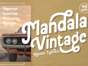 mandala vintage font