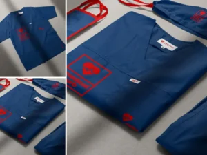 medical scrubs mockup