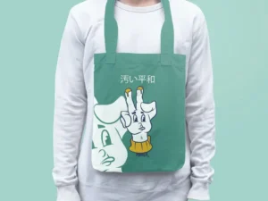 men carrying eco tote bag mockup