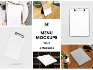 menu mockups vol2 restaurant