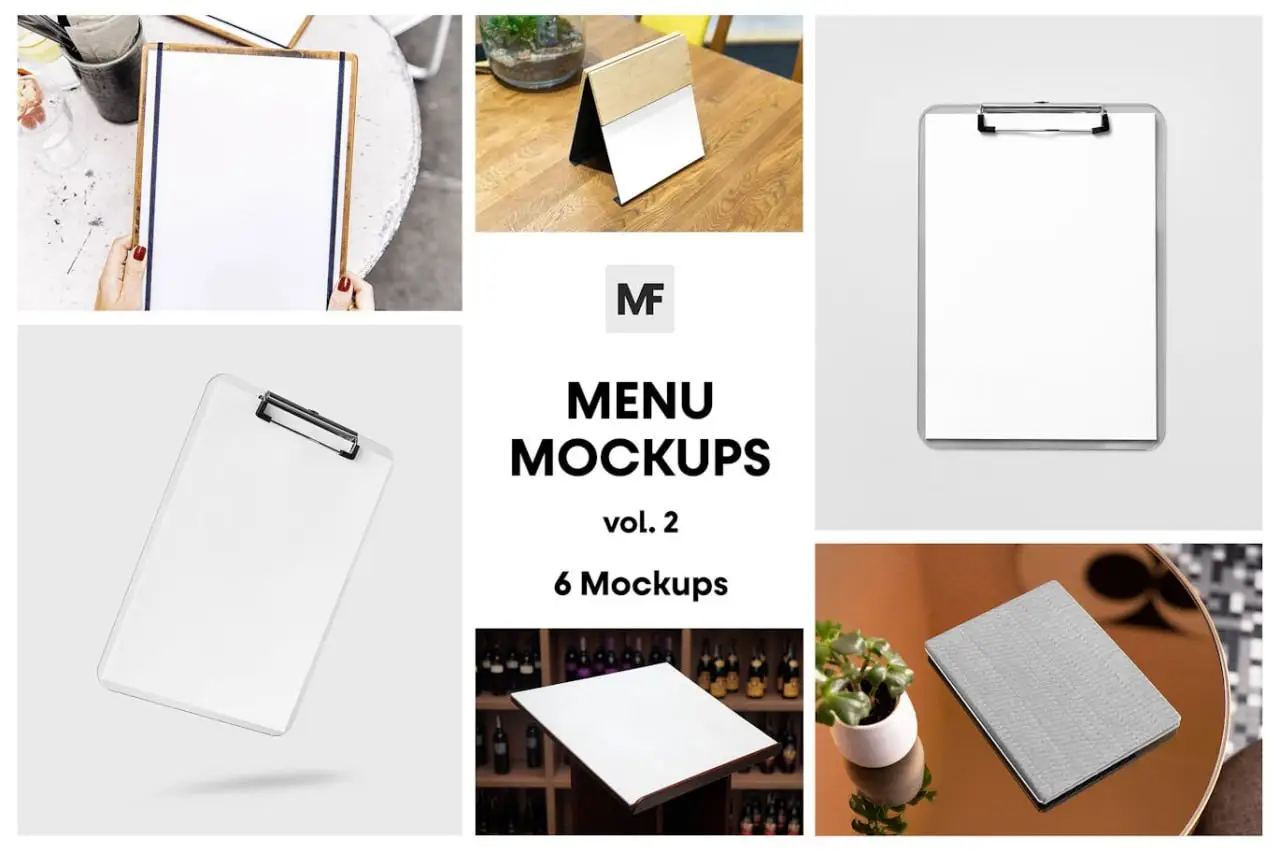 Menu Mockups Vol.2-Restaurant