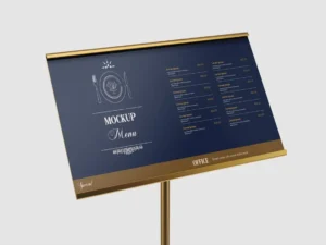 menu stand mockup