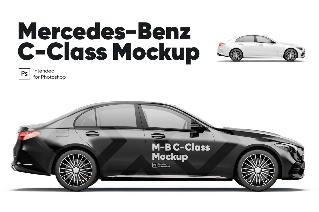 Mercedes Benz C Class Mockup