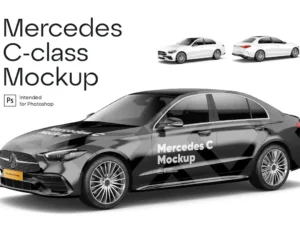 mercedes c class mockup