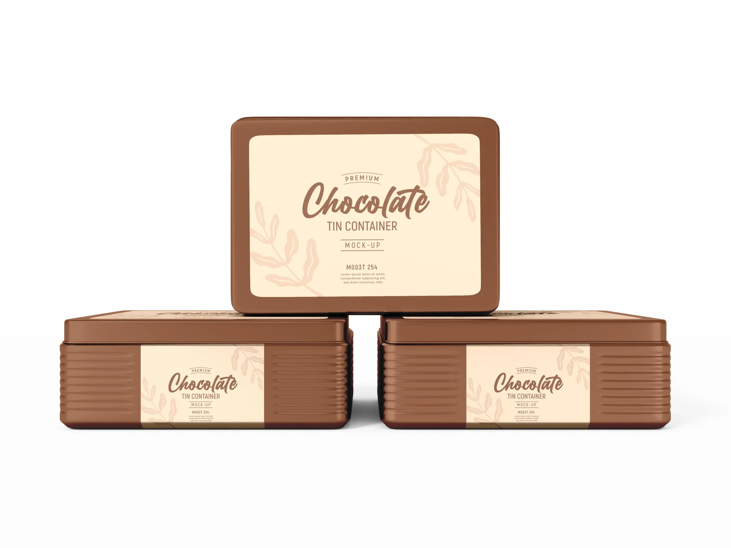 Metal Chocolate Tin Container Packaging Mockup