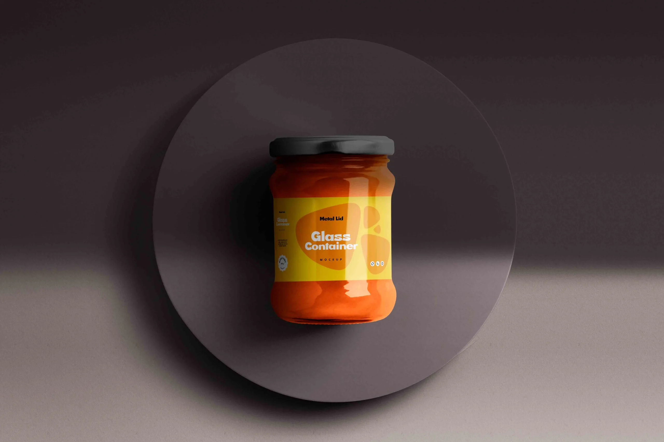 Metal Lid Glass Container Mockups