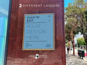 metallic frame poster mockup