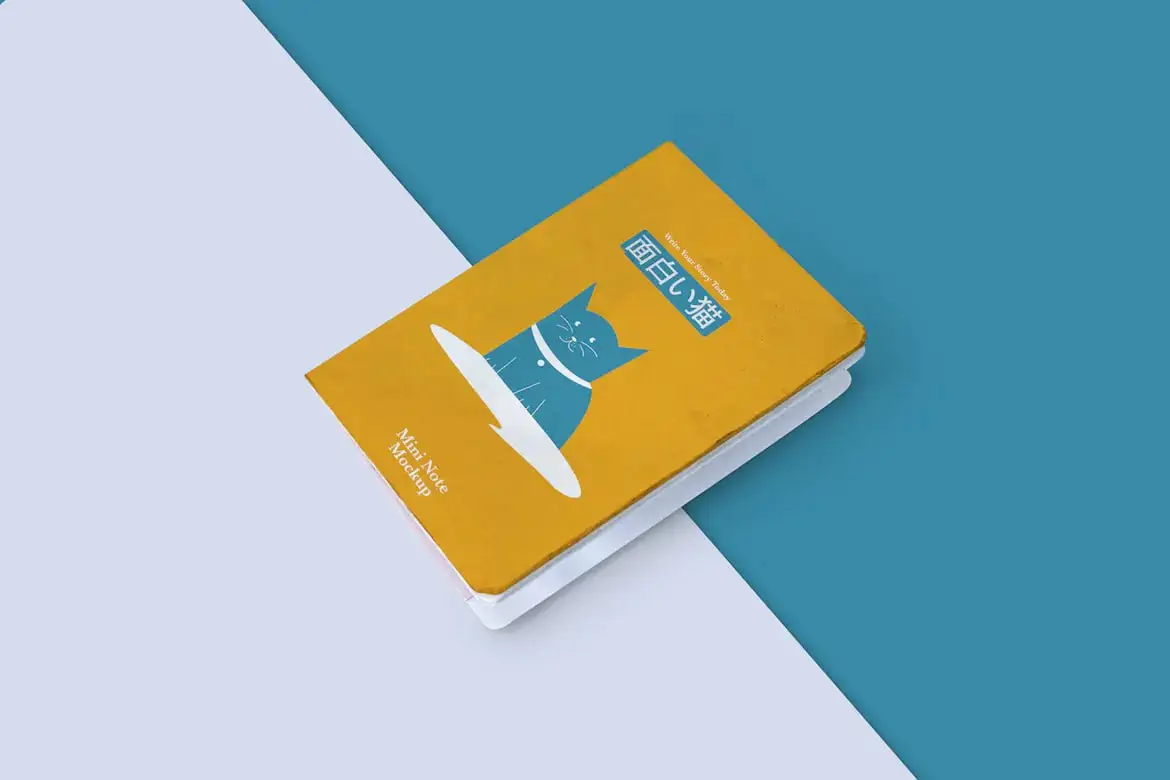 Mini Notebook Activity Journal Mockup Realistic