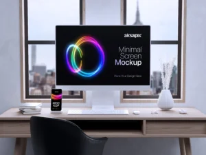 minimal screen mockup