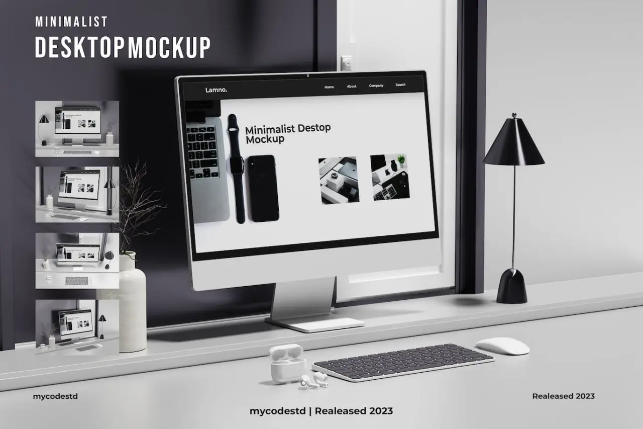 Minimalist Desktop Mockup