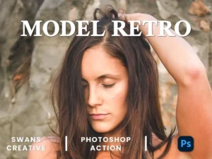 model retro photoshop action