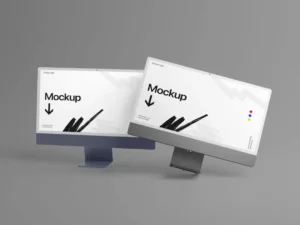 modern computer screen mockup template