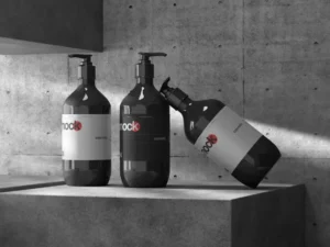 modern cosmetic bottle mockup for branding product