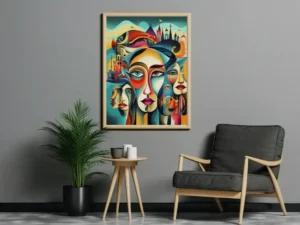 modern interior frame mockup