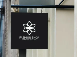 modern signboard mockup