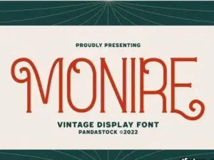 monire creative vintage font