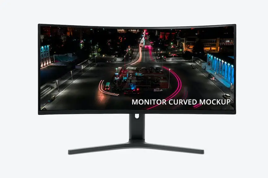 Monitor Curved Mockup