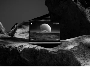 moon walk macbook pro mockup
