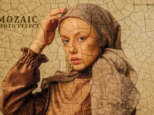 mozaic photo effect psd
