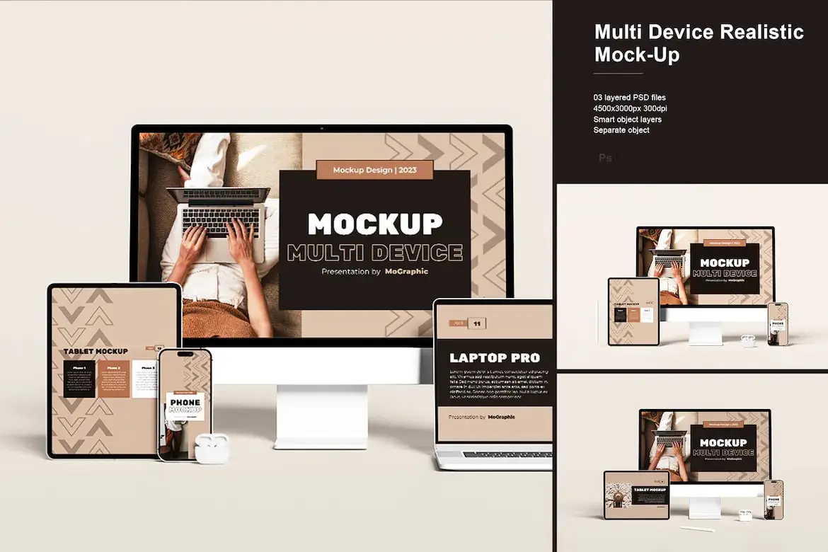 Multi Device Realistic Mockup
