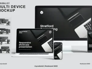 multi devices responsive website mockup