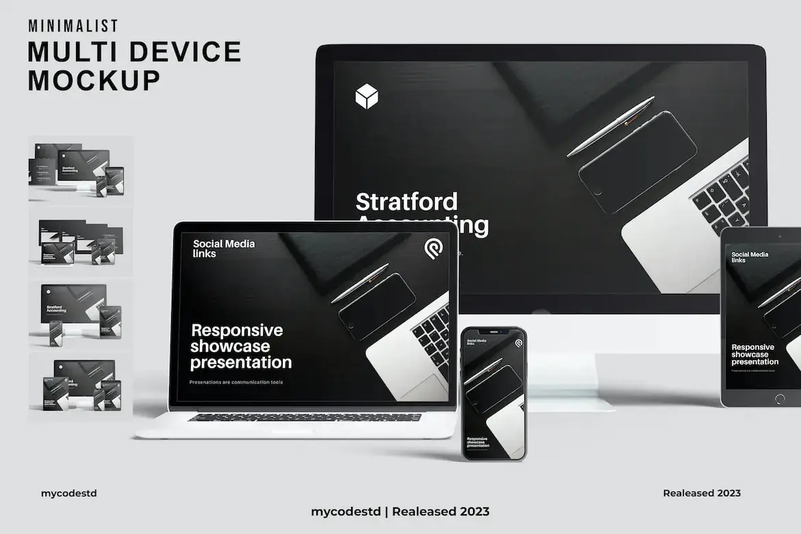 Multi Devices Responsive Website Mockup