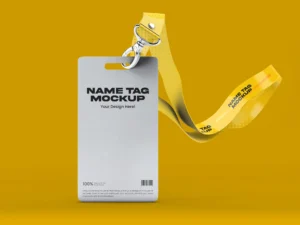 name tag mockup