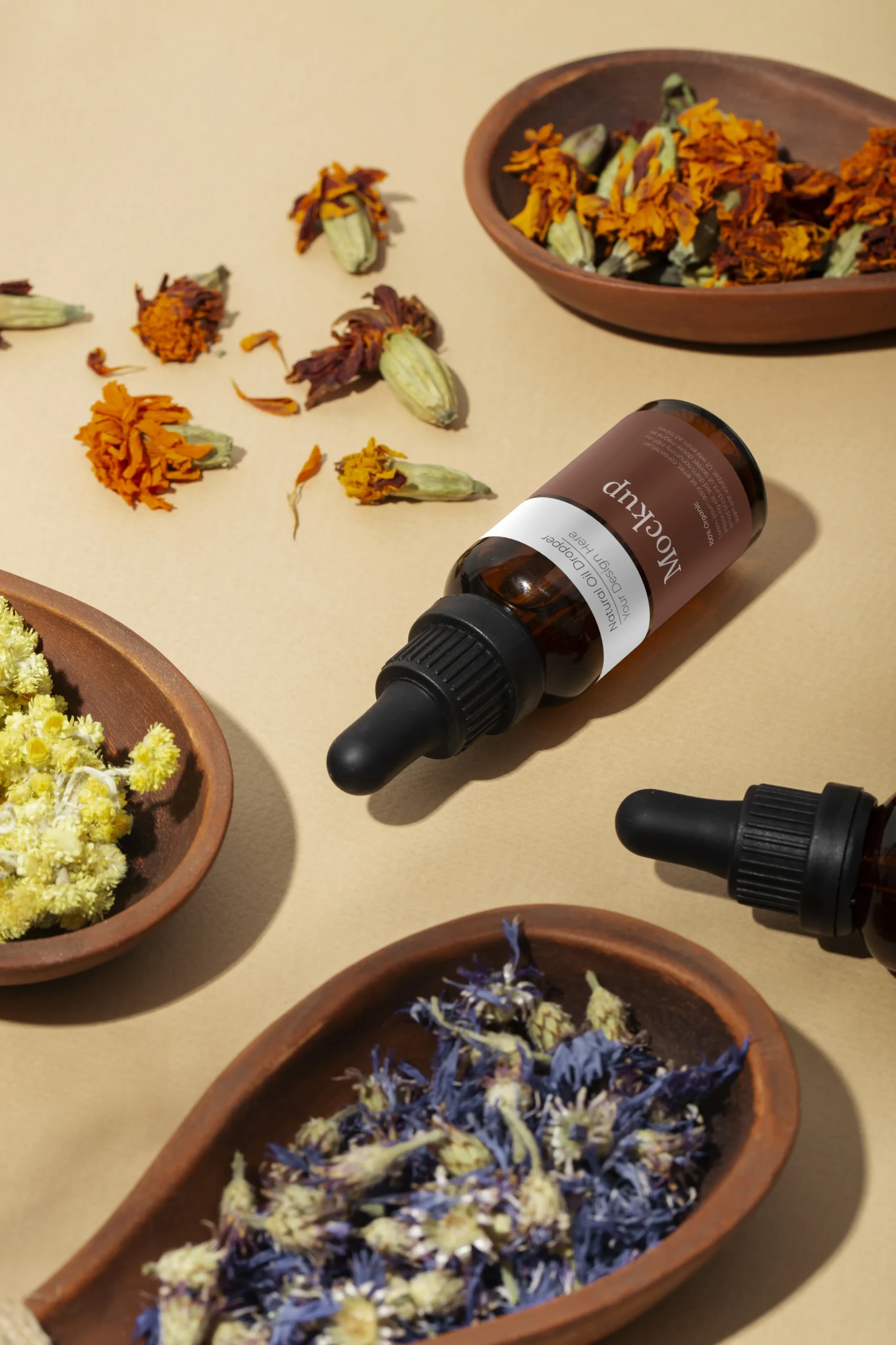 Natural Oil Dropper Packaging Mockup 13