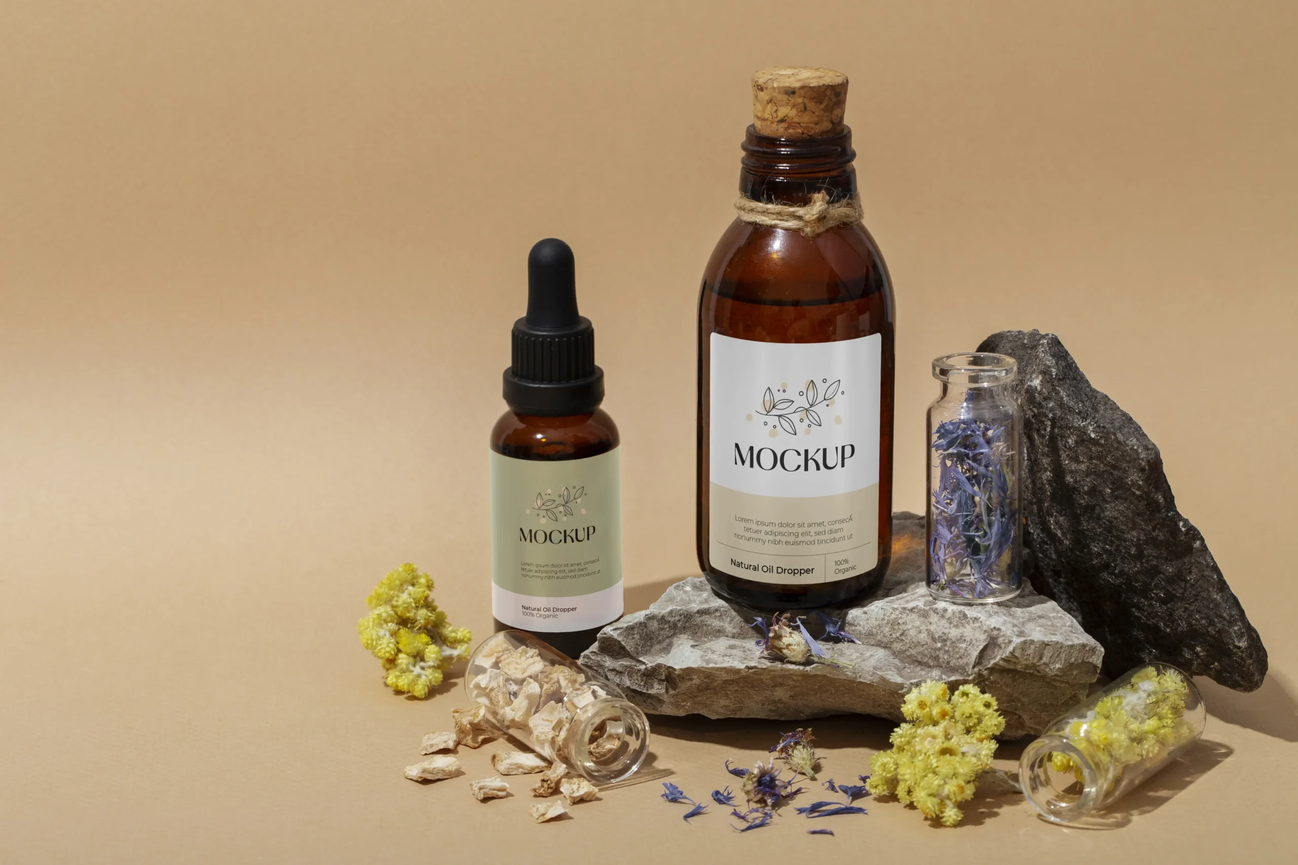 Natural Oil Dropper Packaging Mockup 18