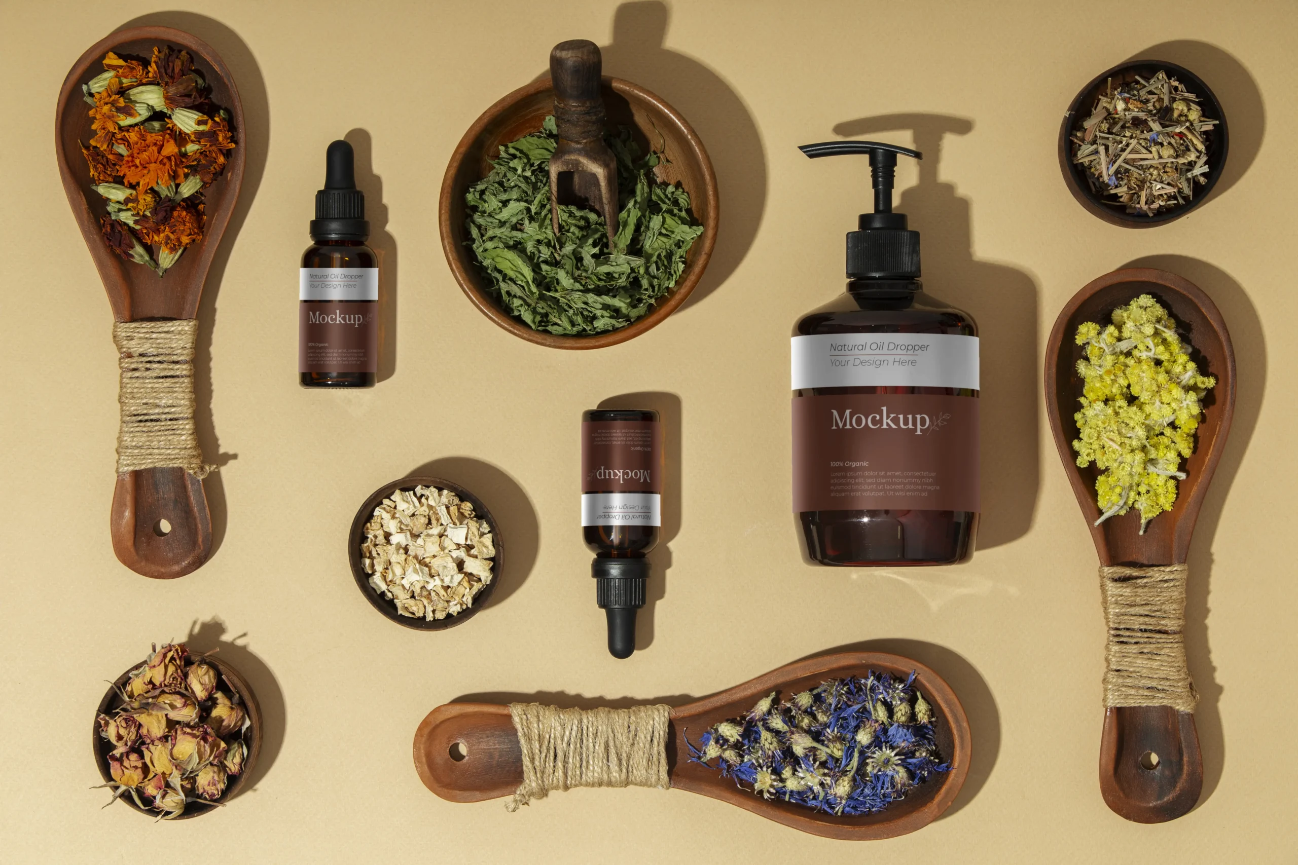 Natural Oil Dropper Packaging Mockup 20