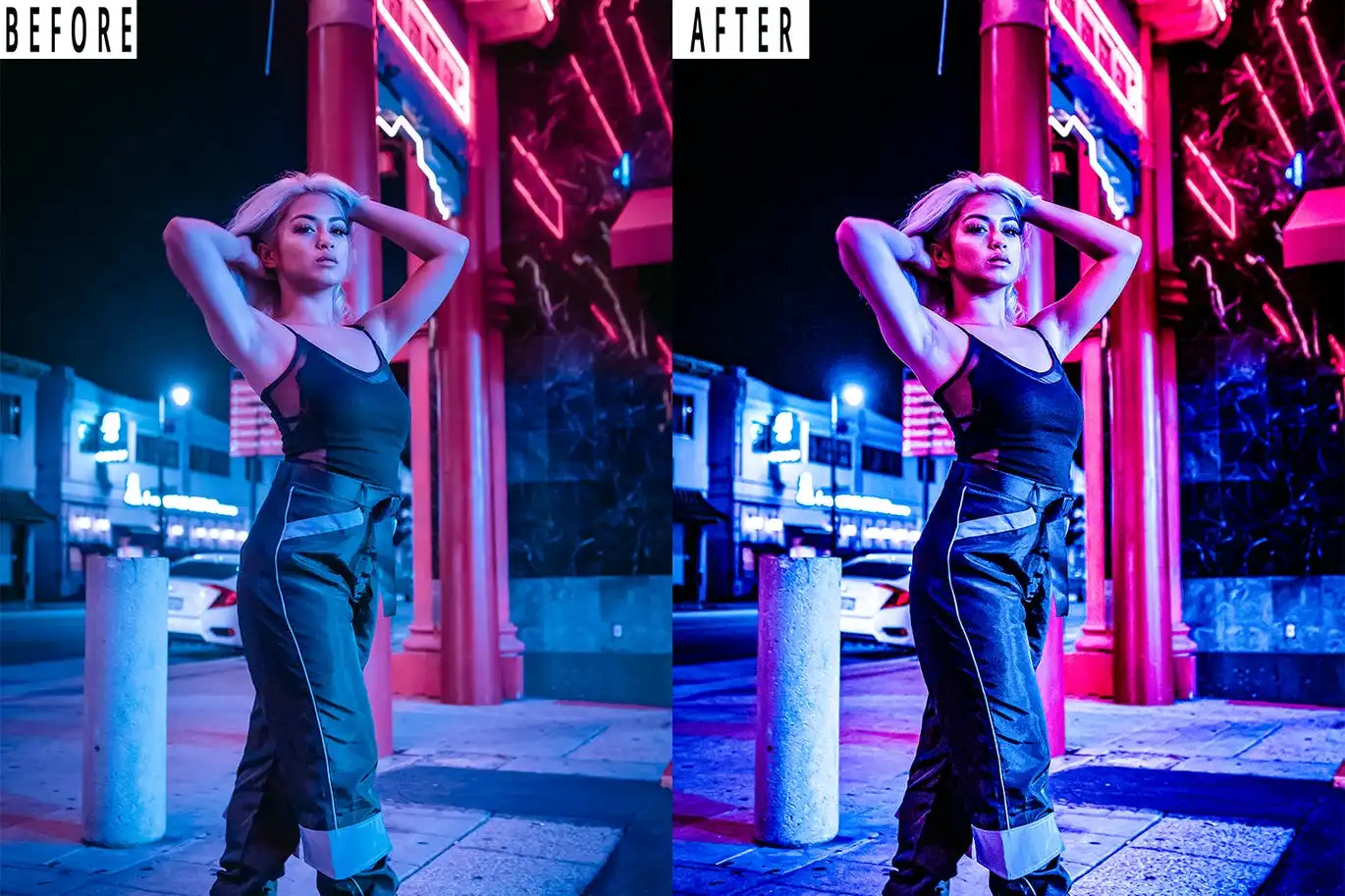 Neon Action & Lightrom Presets 4 neon action lightrom presets 2
