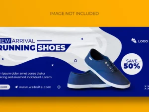 new collection shoes exclusive social media facebook cover page banner template