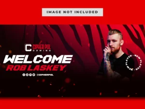 new player esports social media banner template